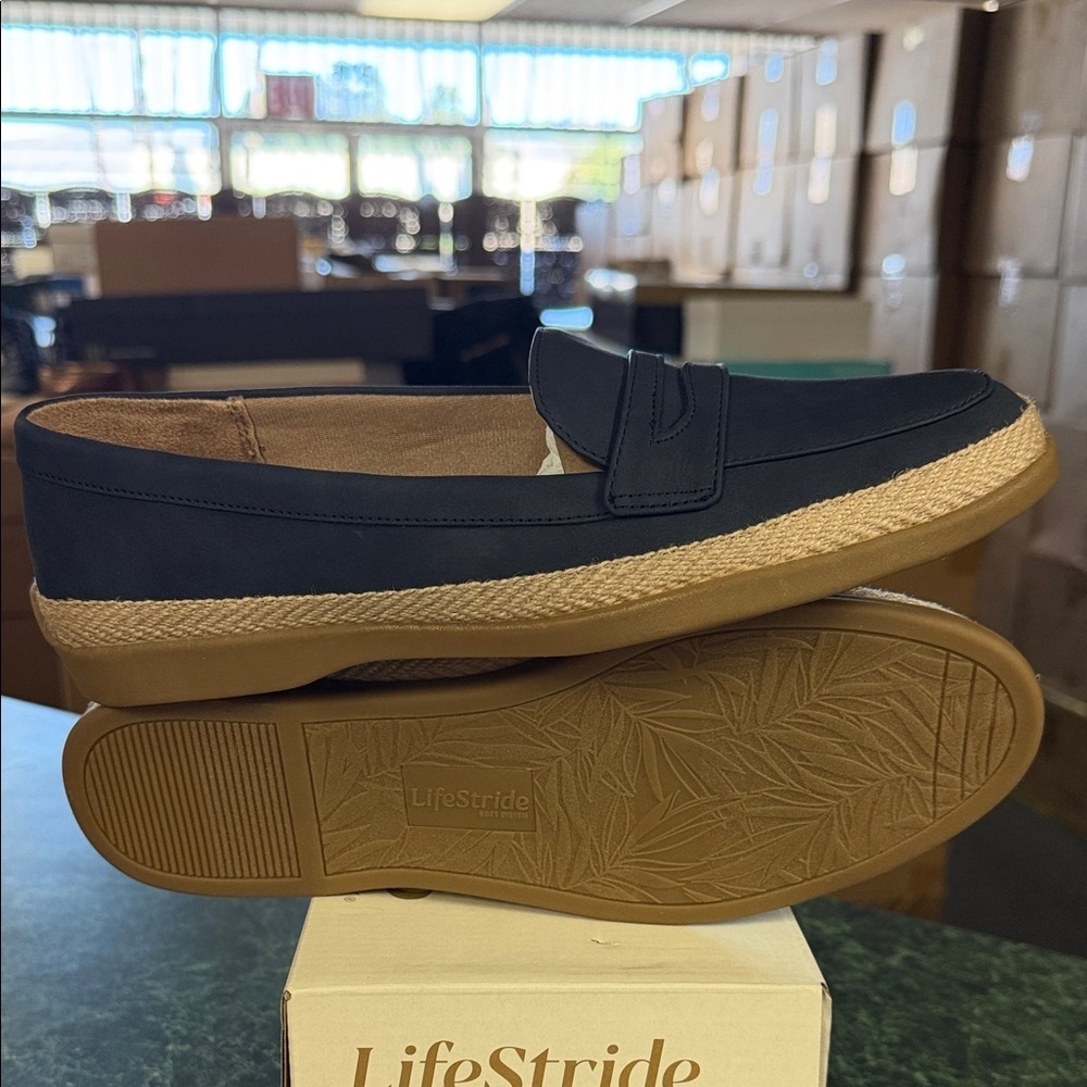 Life Stride Navy Slip-On Espadrille Loafer